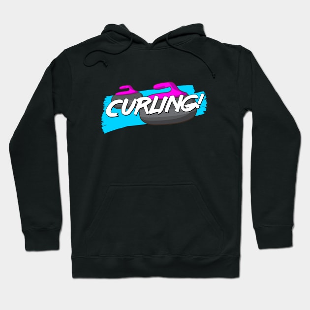 Curling (with an exclamation mark!) Hoodie by itscurling
